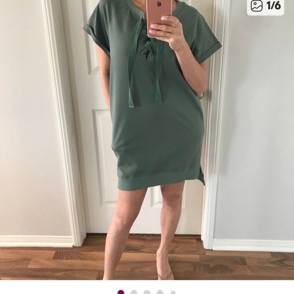 Mittoshop Green Sweatshirt Dress Size L